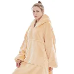 sweat plaid polaire femme jaune