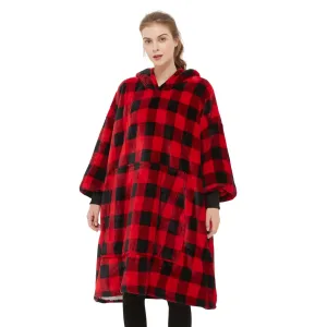 sweat plaid tartan femme à capuche