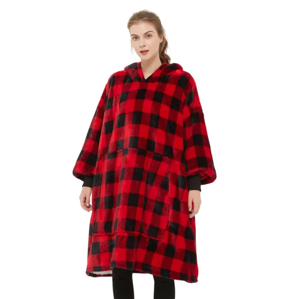 sweat plaid tartan femme à capuche