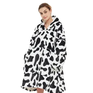 sweat plaid vache femme à capuche