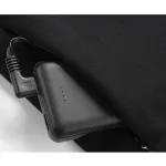 t-shirt en coton noir avec chauffage intégré