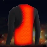 tee-shirt chauffant noir en coton pour homme