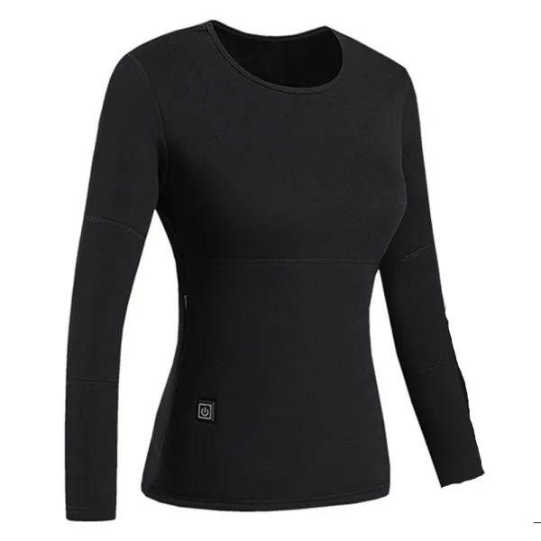 tee-shirt chauffant noir pour femme