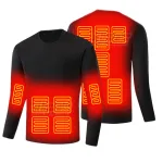 tee-shirt chauffant pour homme avec zones de chauffage
