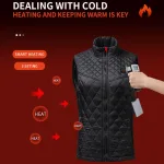 veste à 9 zones de chaleur pour femme