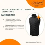veste avec chauffage double contrôle