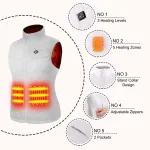 veste blanche avec chauffage intégré
