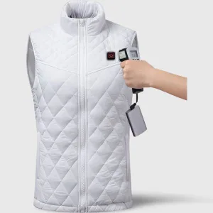veste chauffante blanche pour femme