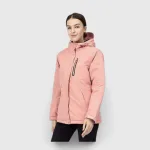 veste chauffante électrique femme rose