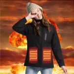 veste chauffante noire pour femmes
