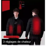 veste chauffante unisexe