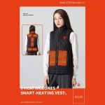 veste en polyester chauffante noire