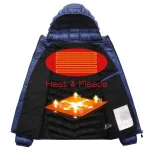 veste polaire bleue avec chaleur intégrée