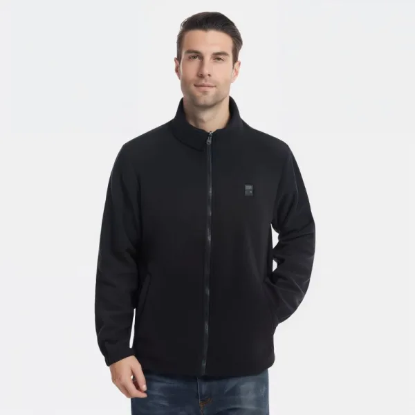 veste polaire chauffante noir pour homme