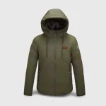 veste qui chauffe homme khaki double contrôle