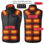 veste thermique 17 zones de chaleur