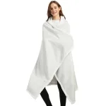 vêtement d'extérieur femme poncho polaire blanc