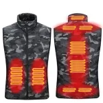 vêtement de chasse avec chauffage col montant camouflage