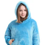vêtement enfant plaid bleu azur
