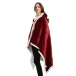 vêtement polaire femme à capuche rouge