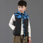 vêtements pour enfants gilet chauffant camouflage bleue