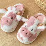 ville de chausson mignonne en forme de vache
