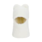 Cagoule Chat en Peluche – Écharpe Tricotée & Protecteur de Cou Chaud, Coupe-Vent