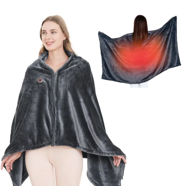 Cape-plaid Chauffant Doux