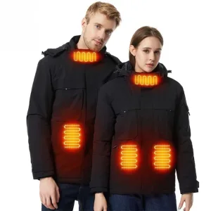 Veste Chauffante Hiver À Col Montant Unisex