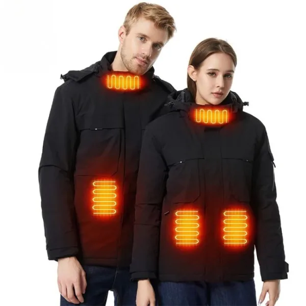 Veste Chauffante Hiver À Col Montant Unisex