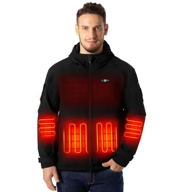 Veste Chauffante Imperméable Homme À Capuche